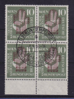 Bund 1956 Katholikentag Köln Mi.-Nr. 239 Unterrandviererblock Mit So.-O - Oblitérés