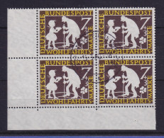 Bund 1959 Märchen Sterntaler Mi.-Nr. 322 Eckrandviererblock UL Gestempelt - Oblitérés