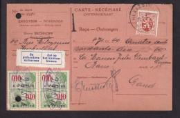 DDGG 415 - Carte Récépissé TP Lion Héraldique HERBESTHAL 1931 - Envoyeur Bechhof , AIX LA CHAPELLE - 1929-1937 Heraldieke Leeuw