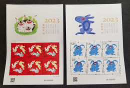 China New Year Of The Rabbit 2023 Chinese Zodiac Lunar (sheetlet) MNH - Unused Stamps