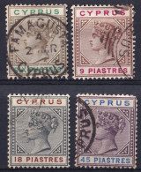 Cyprus. 1894-96  Y&T. 29, 30, 32, 33, - Cyprus (...-1960)