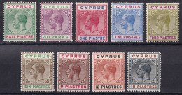 Cyprus. 1921-1923, Distintos Valores,   MH. - Cyprus (...-1960)