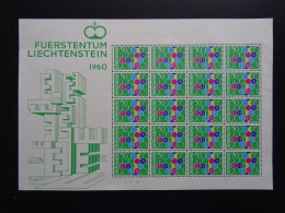 LIECHTENSTEIN 1960 MINIFOGLIO EUROPA DI 20 ESEMPLARI NUOVI MNH ** SUPER. VEDI FOTO. - Unused Stamps