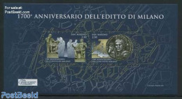 San Marino 2013 1700th Anniversary Of The Edict Of Milano S/s, Mint NH, History - Various - History - Maps - Art - Scu.. - Nuevos