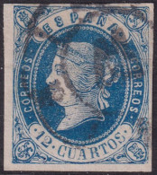 Spain 1862 Sc 57 España Ed 59 Used Cartwheel "44" (Segovia) Cancel - Used Stamps