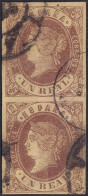 Spain 1862 Sc 59 España Ed 61 Pair Used Cartwheel & Date Cancels - Gebraucht