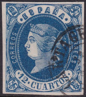 Spain 1862 Sc 57 España Ed 59a Used Cartagena Date Cancel - Used Stamps