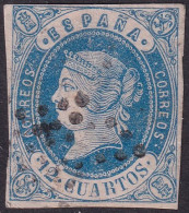 Spain 1862 Sc 57 España Ed 59 Used French GC Cancel - Gebraucht