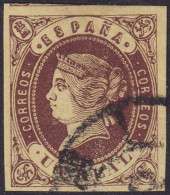Spain 1862 Sc 59 España Ed 61 Used Cartwheel Cancel Experts Mark - Used Stamps