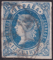 Spain 1862 Sc 57 España Ed 59 Used Cartwheel Cancel - Used Stamps