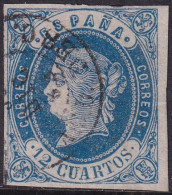 Spain 1862 Sc 57 España Ed 59 Used Ambulante (Amb. Desc.) Cancel - Usados