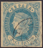Spain 1862 Sc 55 España Ed 57 Used La Palma (Canarias) Date Cancel - Usados