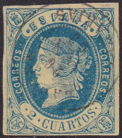 Spain 1862 Sc 55 España Ed 57 Used La Laguna (Canarias) Date Cancel - Used Stamps
