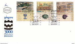 FDC2092 - JERUSALEM 4.9.1995 / MICHEL Nr. 1342/1344 Met Nederlandse Beschrijving Van Zegels - FDC