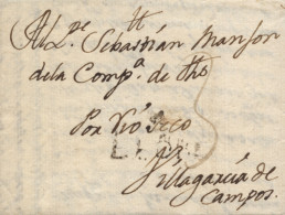 D.P. 14. 1765 (23 MAY). Carta De Zamora A Villagarcía De Campos. Marca Nº 3N En Tinta De Escribir. Porteo 3. Rarísima. - ...-1850 Prefilatelia