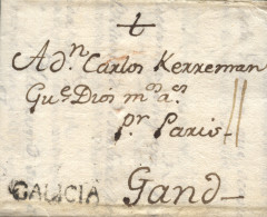 D.P. 16. 1779 (7 AGO). Carta De Coruña A Grand (Bélgica). Marca Nº 6N. Rara. - ...-1850 Prefilatelia