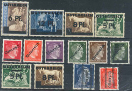 AUSTRIA. Ocupación Alemana. 13 Sellos Con Sellos Nuevos Y Usados. Examinar. - Unused Stamps