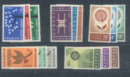 CHIPRE. Series De Tema Europa: 207/09, 217/19, 232/34, 250/52 Y 284/86. Cat. 304 €. - Unused Stamps