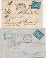 BM-177:FRANCE:   2 Enveloppes 1er Choix  Avec N°45C - 1870 Bordeaux Printing