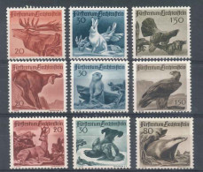 LIECHTENSTEIN. ** 224/26, 228/30 Y 247/9. Tema Fauna. Cat. 130 €. - Unused Stamps