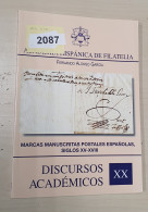 Marcas Manuscritas Postales Españolas, Siglos XV-VII -Discursos Académicos Nº 20, Por Fernando Alonso. Año 2006. - Otros & Sin Clasificación