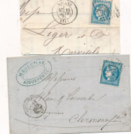 BM-179:FRANCE:   N°45C Sur Lettre Et Sur Fragment - 1870 Bordeaux Printing