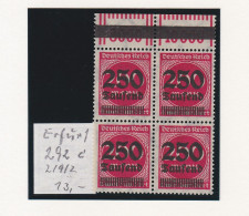 1  Bloc  Block   4 Timbres     Mi  :  292 C     **      Deutsches  Reich - Ongebruikt