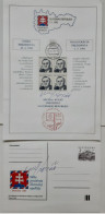 1993 Slovakia Michal Kovac Signed Election And  Inauguration Of President Kovac Commemorative Sheet And Stationery Card - Storia Postale