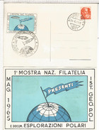 ITALIA 1965 1ª MUESTRA DE FILATELIA POLAR POLAR PHILATELY ZEPPELIN ITALIA - Eventi E Commemorazioni