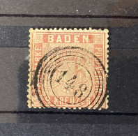 Baden - 1861 - Michel Nr. 12 - Gestempelt - 220 Euro - Usados