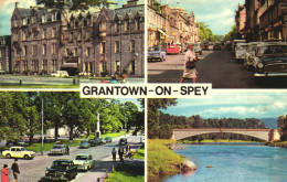 GRANTOWN-ON-SPEY, MORAY, MULTIPLE VIEWS, ARCHITECTURE, CAR, BRIDGE, HOTEL, SCOTLAND, UNITED KINGDOM, POSTCARD - Moray