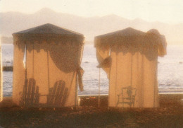 CPM - H6 - PHOTOGRAPHE ROBERT FARBIER  - TENTES DE PLAGE AU BORD DE MER - Autres & Non Classés