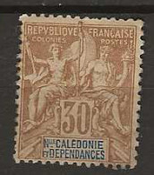 1892 MH  Nouvelle Caledonie  Yvert 48 - Unused Stamps