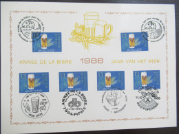 2230 'Belgisch Bier' Met Alle Eerstedagafstempelingen - Documenti Commemorativi