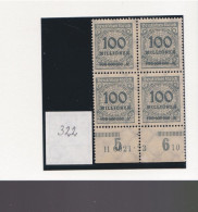 1  Bloc  Block   4 Timbres     Mi  :322    **      Deutsches  Reich - Ongebruikt