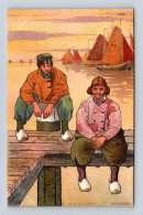 URK - Two Fishermen - W. De Haan - Undivided Back - Melchers - Urk