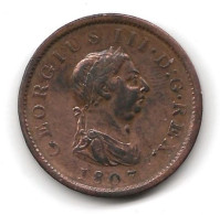 Angleterre 1 Penny GEORGE III 2eme Effigie 1807 - Andere & Zonder Classificatie