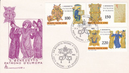 Vatican - 1980 - FDC - San Benedetto Patrono D`Europa Envelope, Postmark And Stamps - Caja 31 - FDC