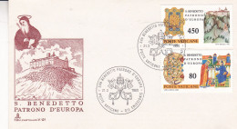 Vatican - 1980 - FDC - San Benedetto Patrono D`Europa Envelope, Postmark And Stamps - Caja 31 - FDC