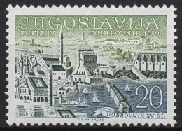 Jugoslawien 1959 Briefmarkenaussellung JUFIZ IV. Dubrovnik 881 Postfrisch - Ungebraucht