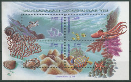 Türkei 1998 Internationales Jahr Des Ozeans Block 34 Postfrisch (C6732) - Hojas Bloque