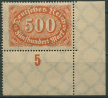 Deutsches Reich 1922/23 Ziffern Plattendruck 251 P UR Ecke Unt. Re. Postfrisch - Ongebruikt