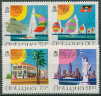 Antigua 1972 Tourismus Segeln Freiheitsstatue New York 289/92 Postfrisch - 1960-1981 Autonomia Interna