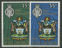 Antigua 1967 Wappenwechsel, 300 Jahre Vertrag Von Breda 182/83 Postfrisch - 1960-1981 Autonomie Interne