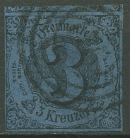 Thurn Und Taxis 1852/58 3 Kreuzer 8 Gestempelt, Vollrandig - Other & Unclassified