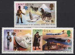 Antigua 1975 Weltpostverein UPU Flugzeug Eisenbahn 355/57 Postfrisch - 1960-1981 Autonomie Interne