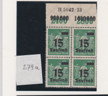 1  Bloc  Block   4 Timbres     Mi  :279 A     **      Deutsches  Reich - Ongebruikt