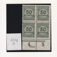 1  Bloc  Block   4 Timbres     Mi  :321 A     **      Deutsches  Reich - Ongebruikt