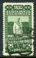 AUSTRIA 1910 80th Birthday Of Franz Joseph 50 H..used  Michel 172 - Used Stamps