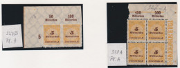 1  Bloc  Block   4 Timbres     &   Une Paire    Mi  :327 B    &  327 A      **      Deutsches  Reich - Ongebruikt